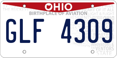 OH license plate GLF4309