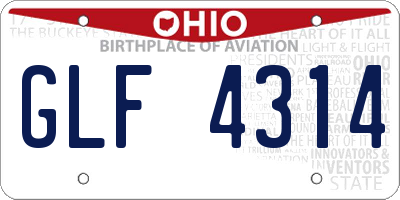 OH license plate GLF4314