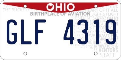 OH license plate GLF4319