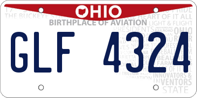 OH license plate GLF4324