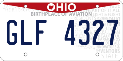 OH license plate GLF4327