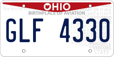OH license plate GLF4330