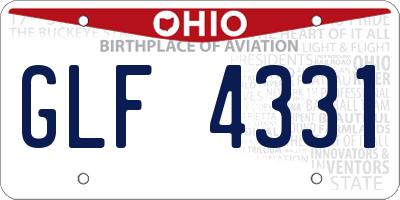 OH license plate GLF4331
