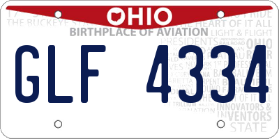 OH license plate GLF4334