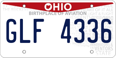OH license plate GLF4336