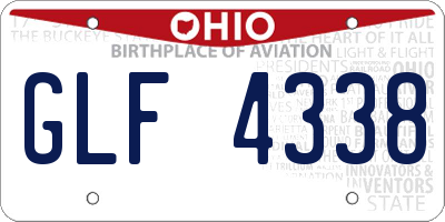 OH license plate GLF4338