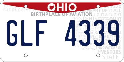 OH license plate GLF4339
