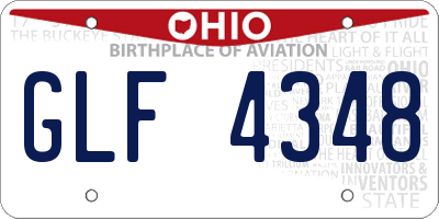 OH license plate GLF4348