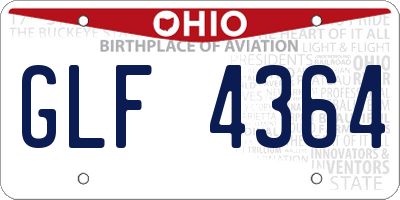 OH license plate GLF4364