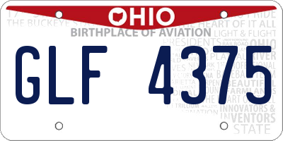 OH license plate GLF4375