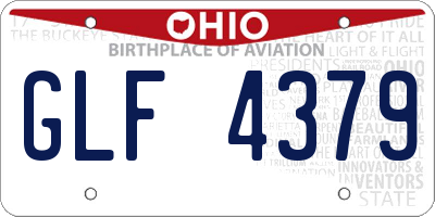 OH license plate GLF4379