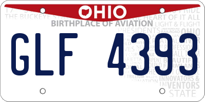 OH license plate GLF4393