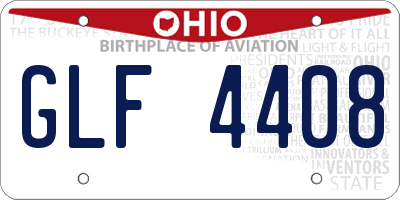 OH license plate GLF4408
