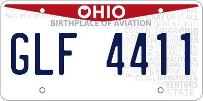 OH license plate GLF4411