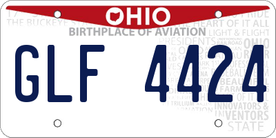OH license plate GLF4424
