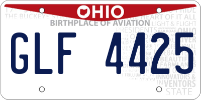 OH license plate GLF4425