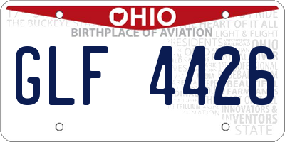 OH license plate GLF4426