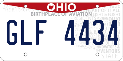 OH license plate GLF4434
