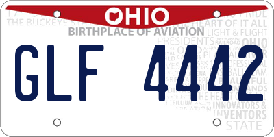 OH license plate GLF4442