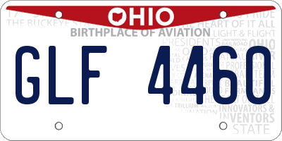 OH license plate GLF4460