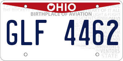 OH license plate GLF4462