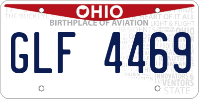 OH license plate GLF4469