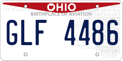 OH license plate GLF4486