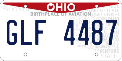 OH license plate GLF4487