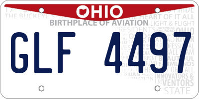 OH license plate GLF4497