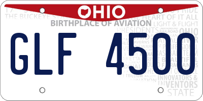 OH license plate GLF4500