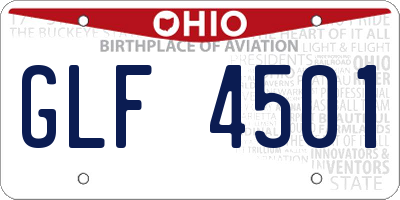 OH license plate GLF4501