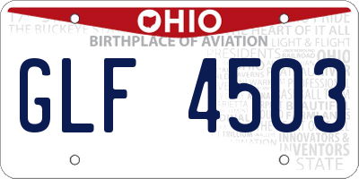 OH license plate GLF4503