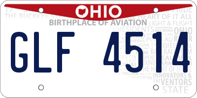 OH license plate GLF4514