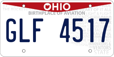OH license plate GLF4517