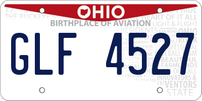 OH license plate GLF4527