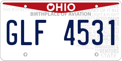 OH license plate GLF4531