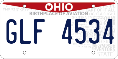 OH license plate GLF4534