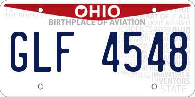 OH license plate GLF4548
