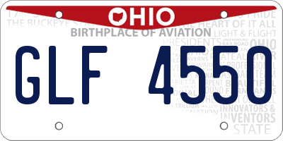 OH license plate GLF4550