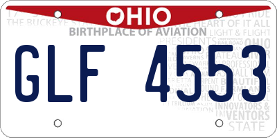 OH license plate GLF4553