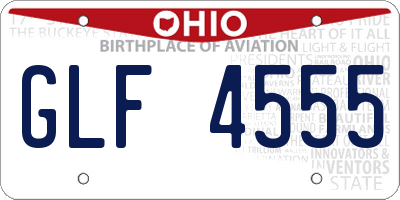 OH license plate GLF4555