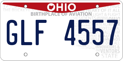 OH license plate GLF4557