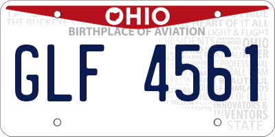 OH license plate GLF4561