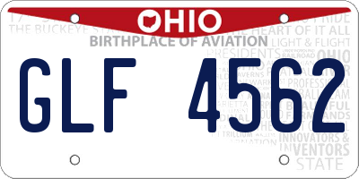 OH license plate GLF4562