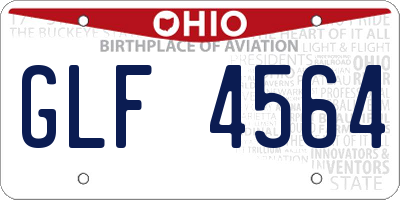 OH license plate GLF4564