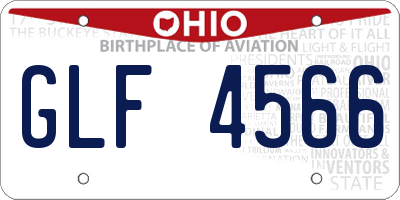 OH license plate GLF4566