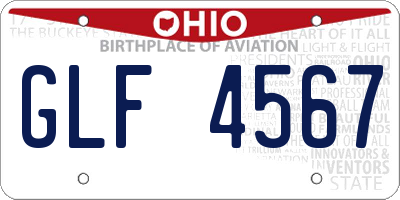 OH license plate GLF4567