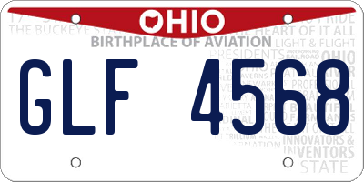 OH license plate GLF4568