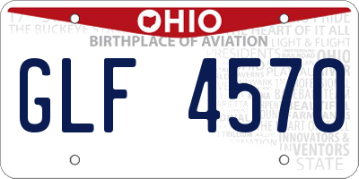 OH license plate GLF4570
