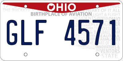 OH license plate GLF4571
